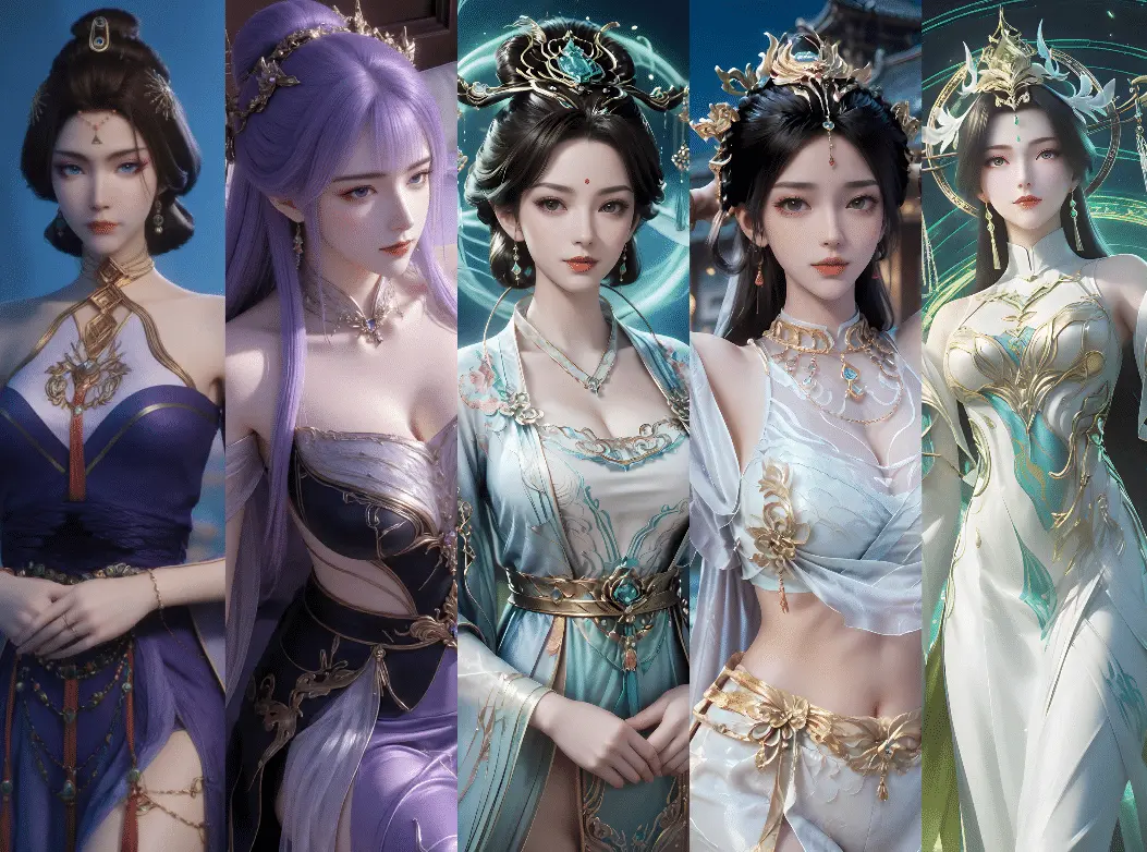 251231 范夫人/天穹长老/瑶池圣女西王母/柳神 四组合集 2721P